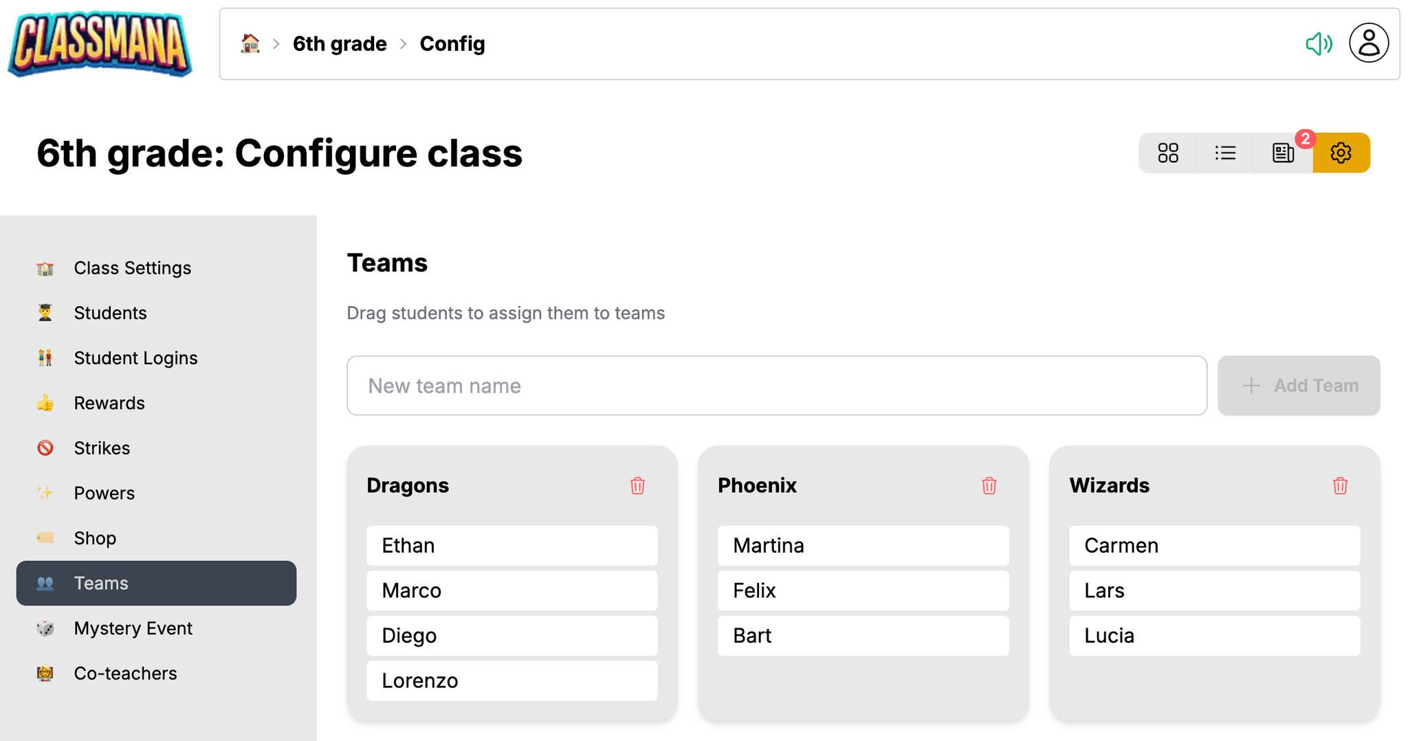 Configuración de equipos