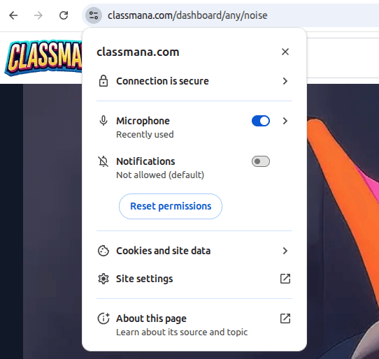 Permisos de micrófono en Chrome